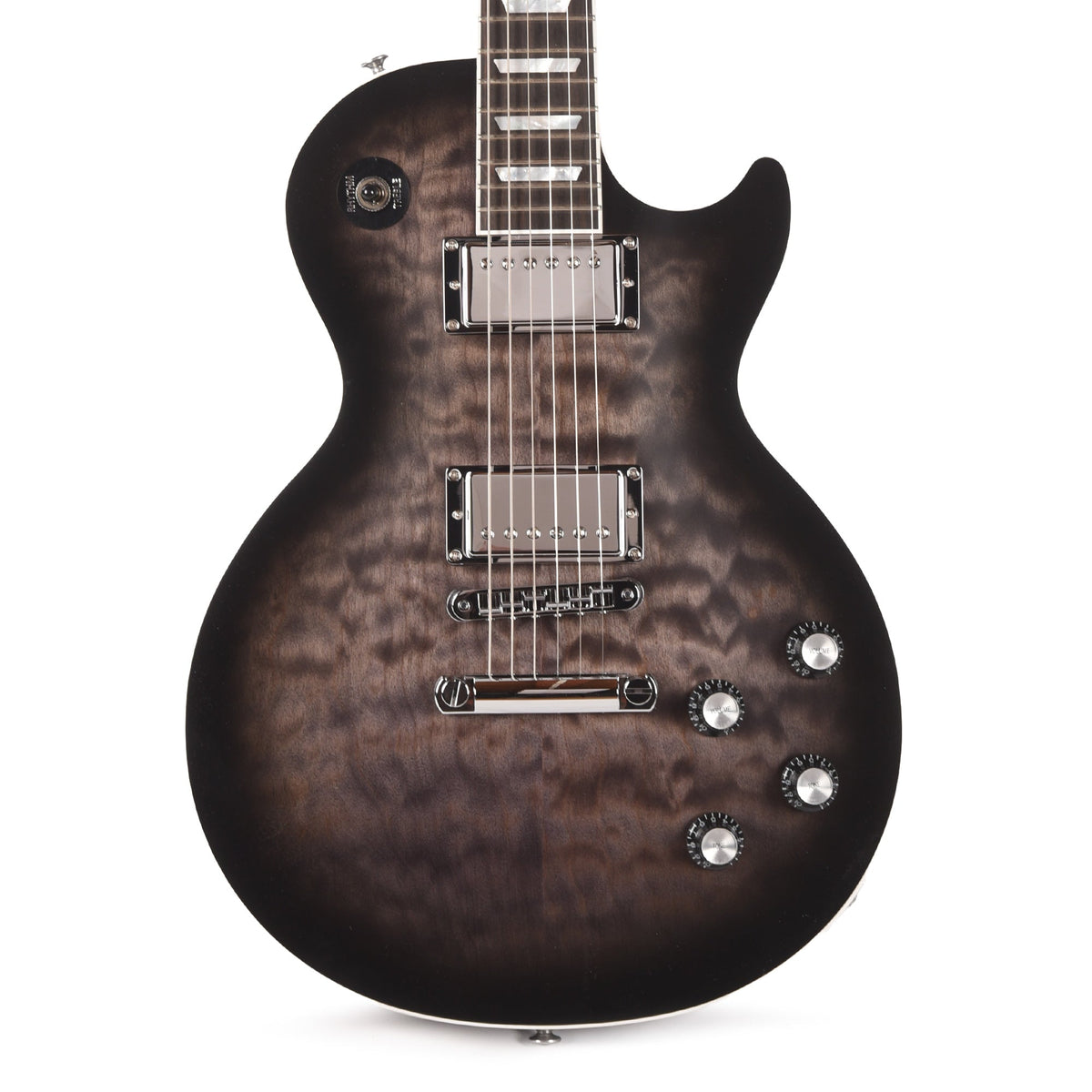 Gibson Artist Mark Morton Les Paul Modern Quilt Translucent Ebony Burst Satin - View 2 | MusicMarket