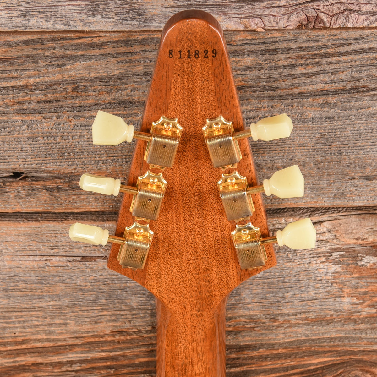 Gibson Custom 1958 Flying V Mahogany Natural 2021 - View 7 | MusicMarket