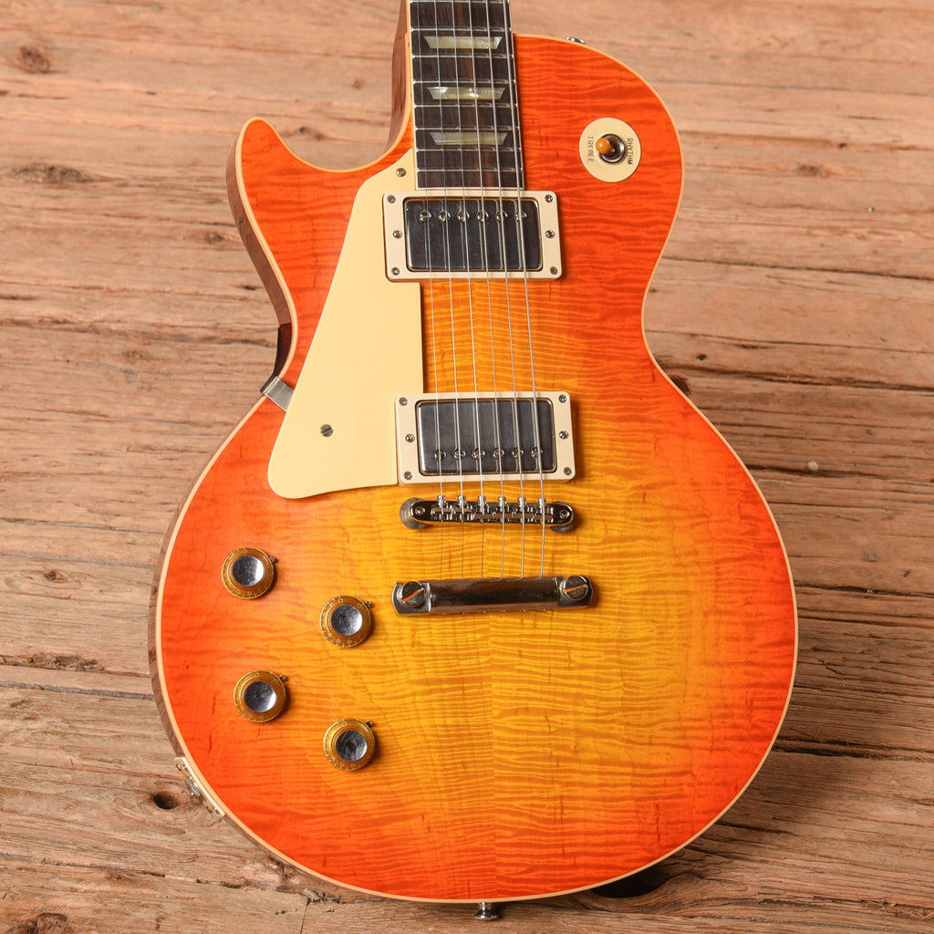 Gibson Custom '60 Les Paul Standard Reissue Tangerine Burst 2024 LEFTY - View 2 | MusicMarket