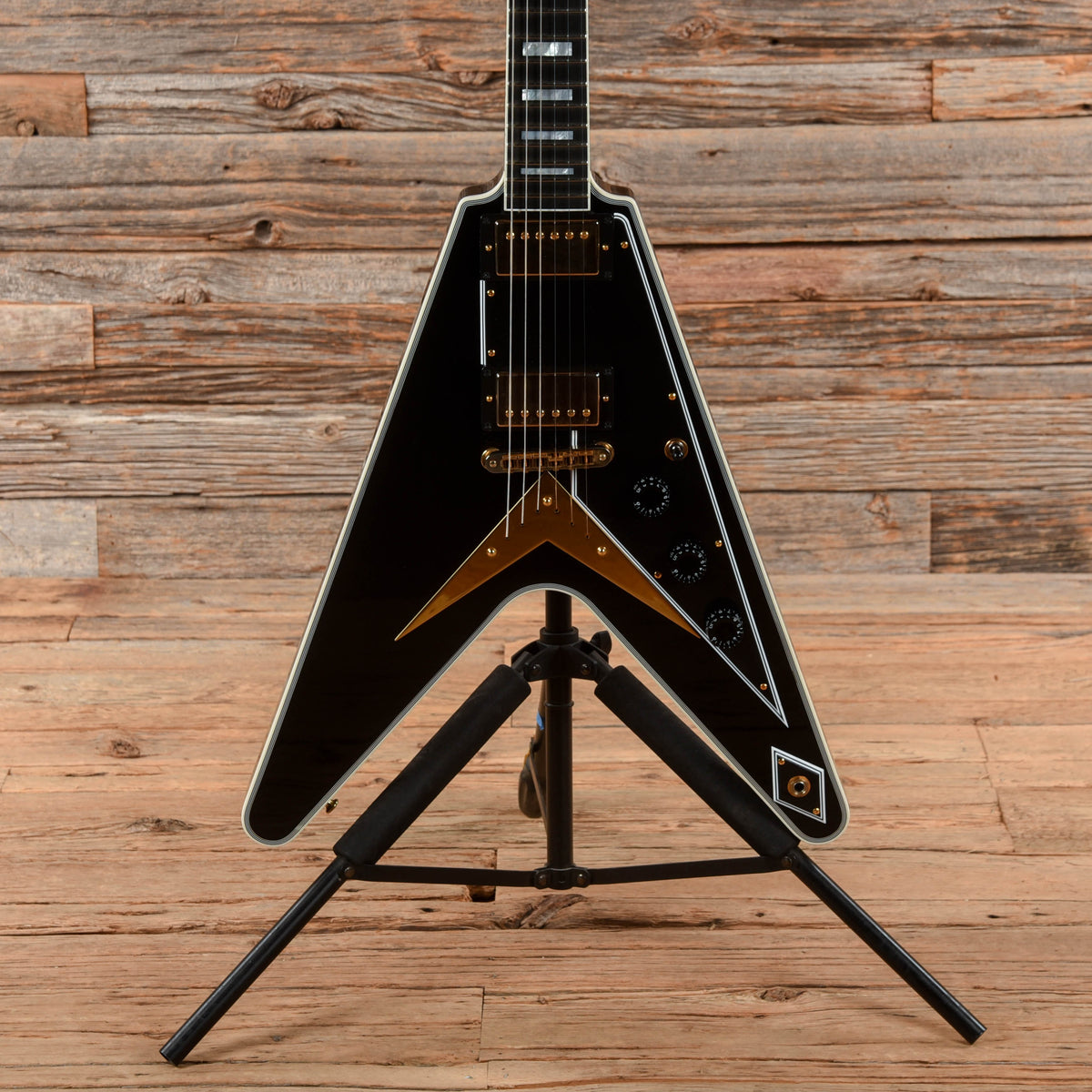 Gibson Custom Flying V Custom Ebony 2017 - MusicMarket