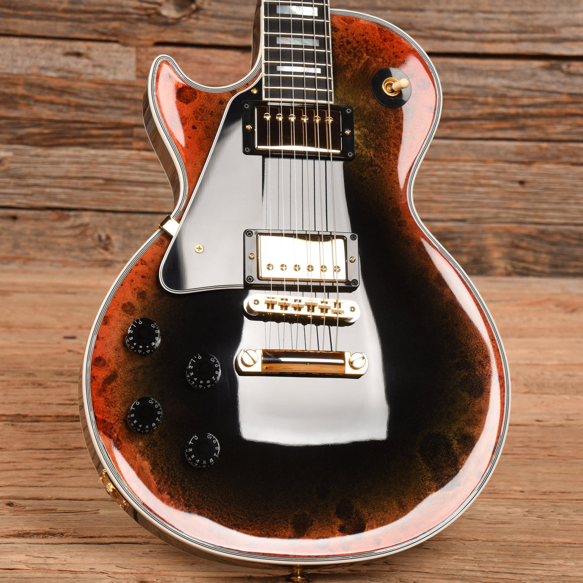 Gibson Custom Mod Collection Les Paul Custom Claret Emulsion 2022 LEFTY - View 8 | MusicMarket