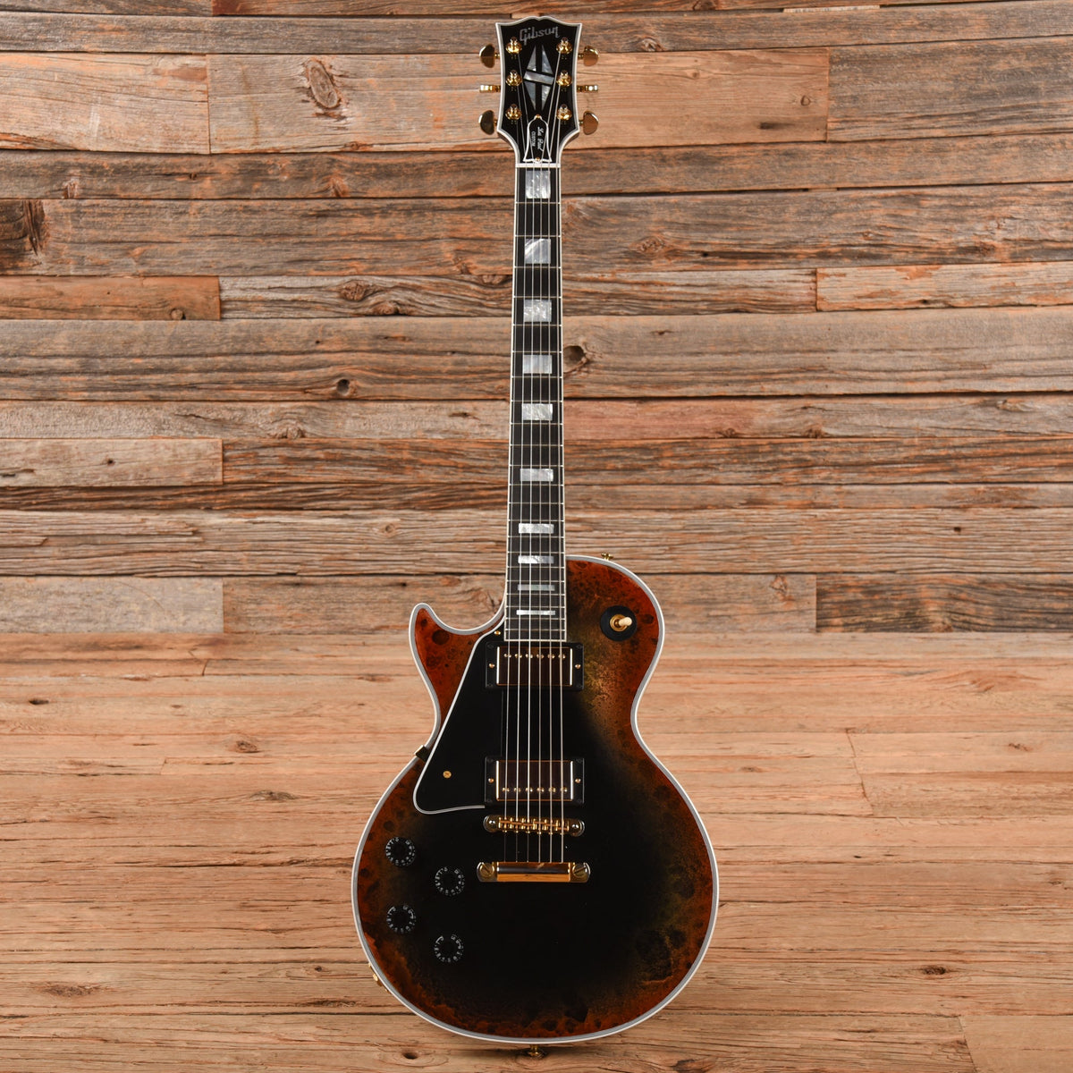 Gibson Custom Mod Collection Les Paul Custom Claret Emulsion 2022 LEFTY - View 4 | MusicMarket