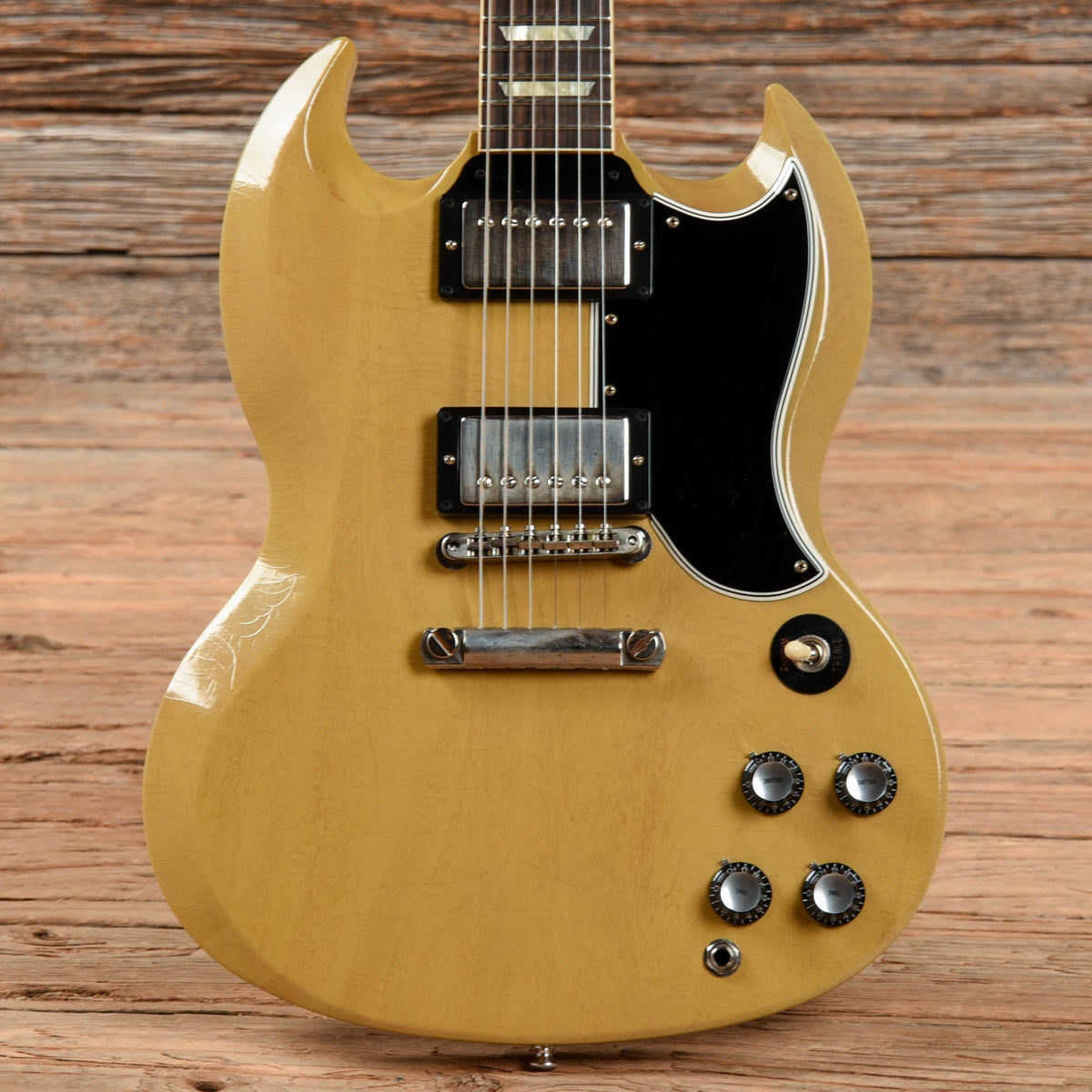 Gibson Custom Murphy Lab 61 Les Paul SG Standard Ultra Light Aged TV Yellow - MusicMarket