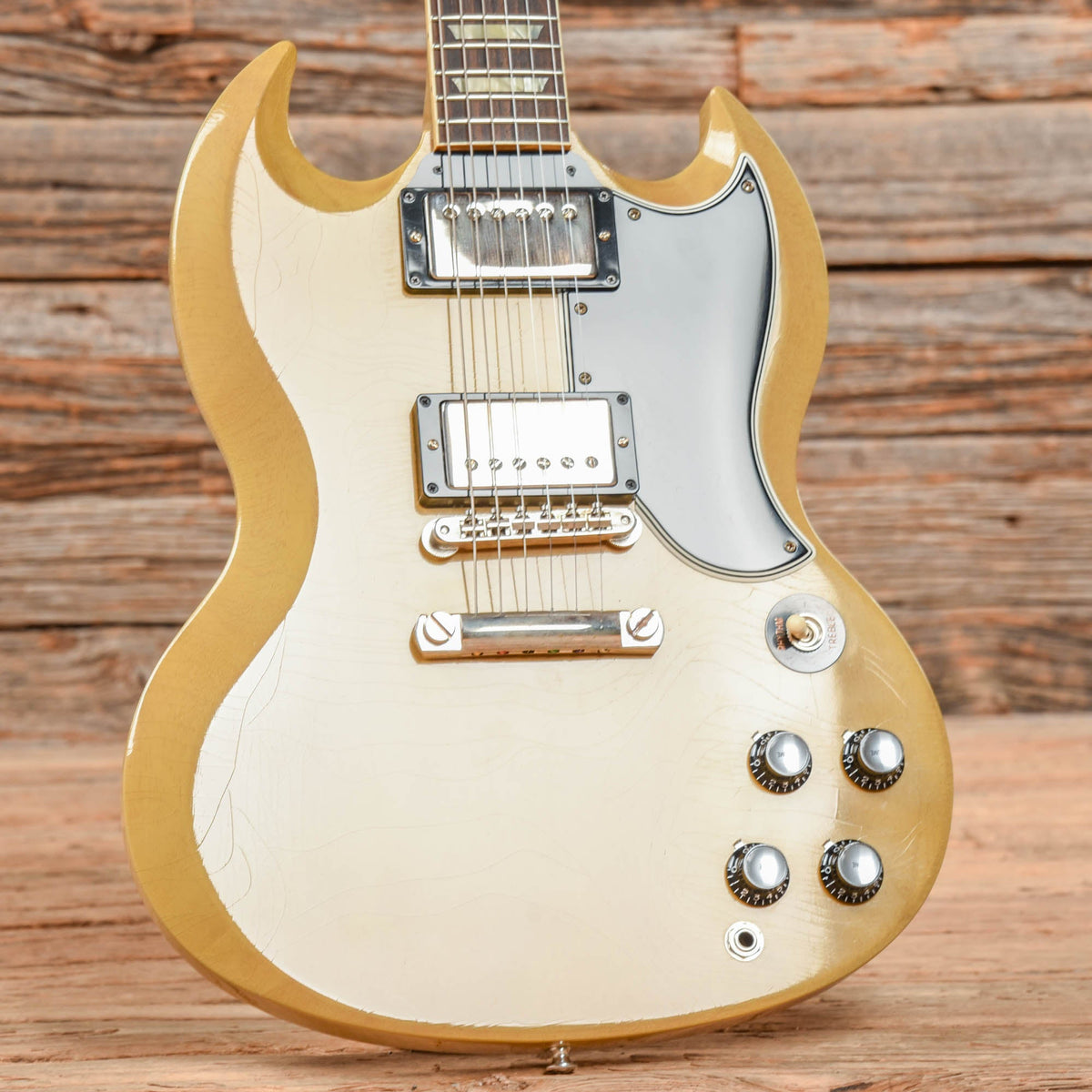Gibson Custom Murphy Lab 61 Les Paul SG Standard Ultra Light Aged TV Yellow - View 7 | MusicMarket