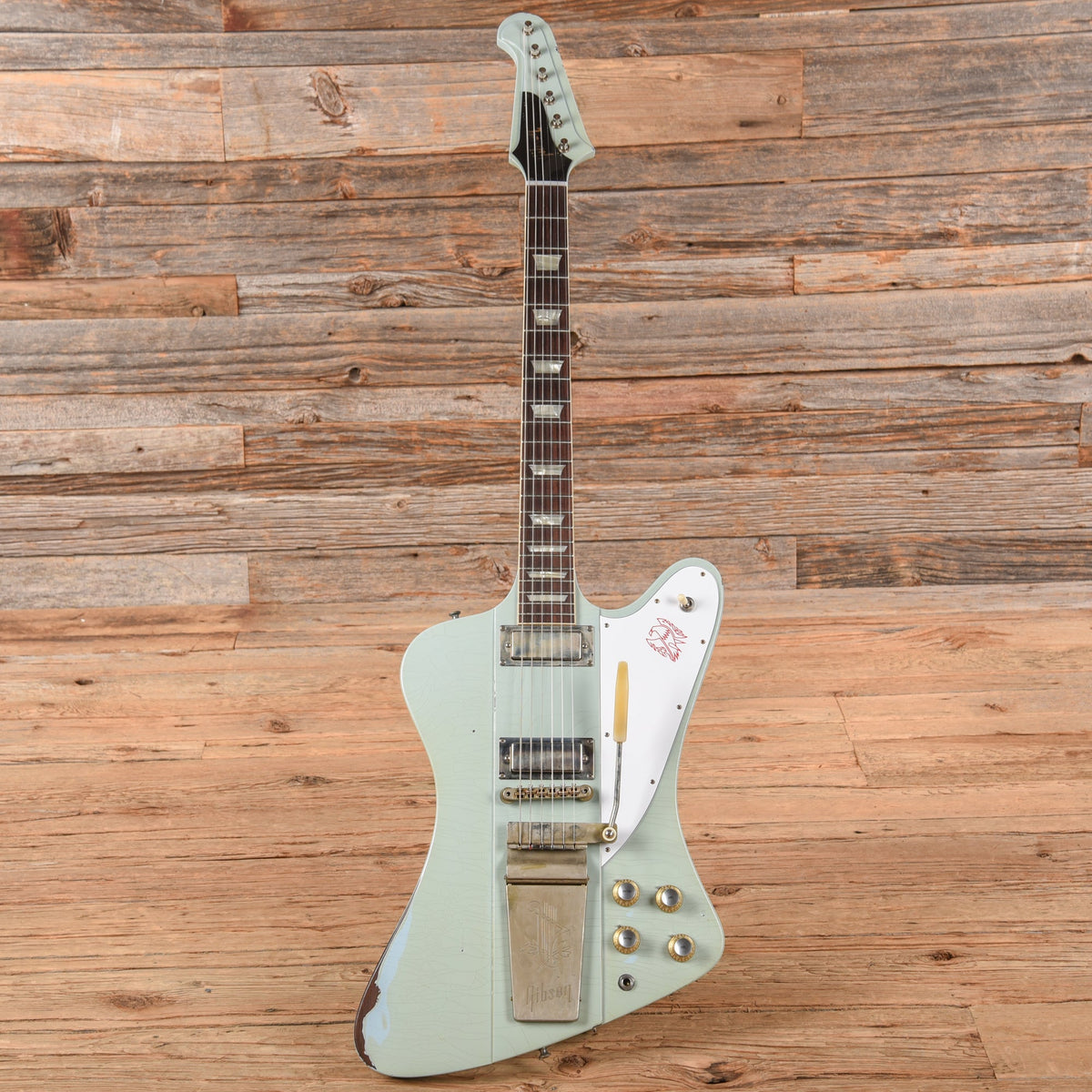 Gibson Custom Murphy Lab '63 Firebird V Heavy Aged Frost Blue 2024 - View 4 | MusicMarket