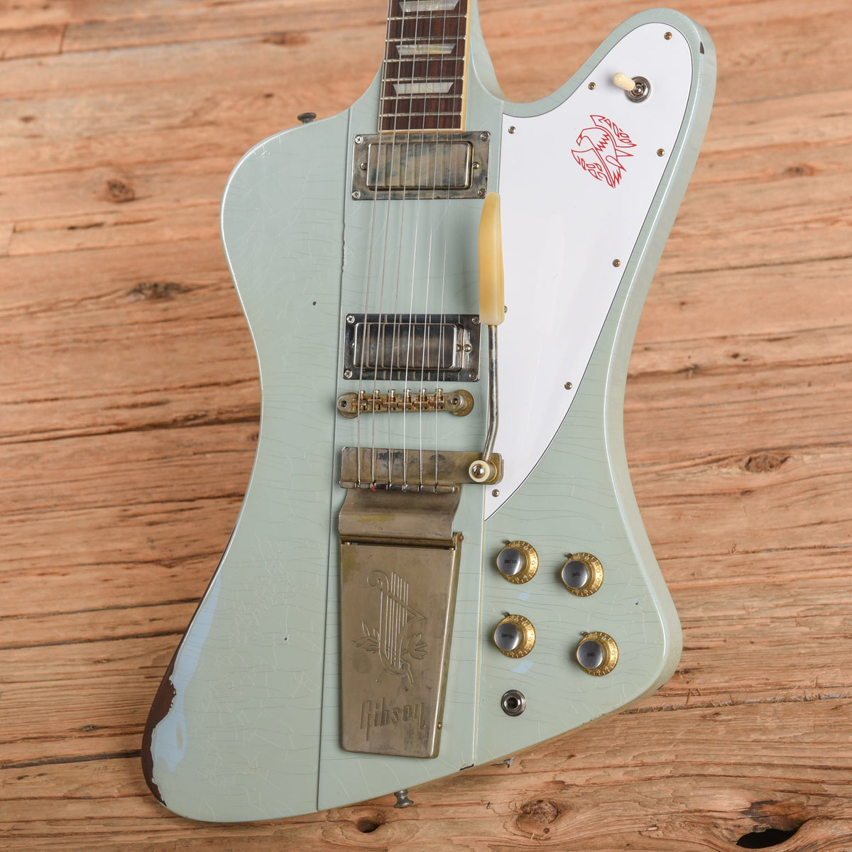 Gibson Custom Murphy Lab '63 Firebird V Heavy Aged Frost Blue 2024 - View 2 | MusicMarket