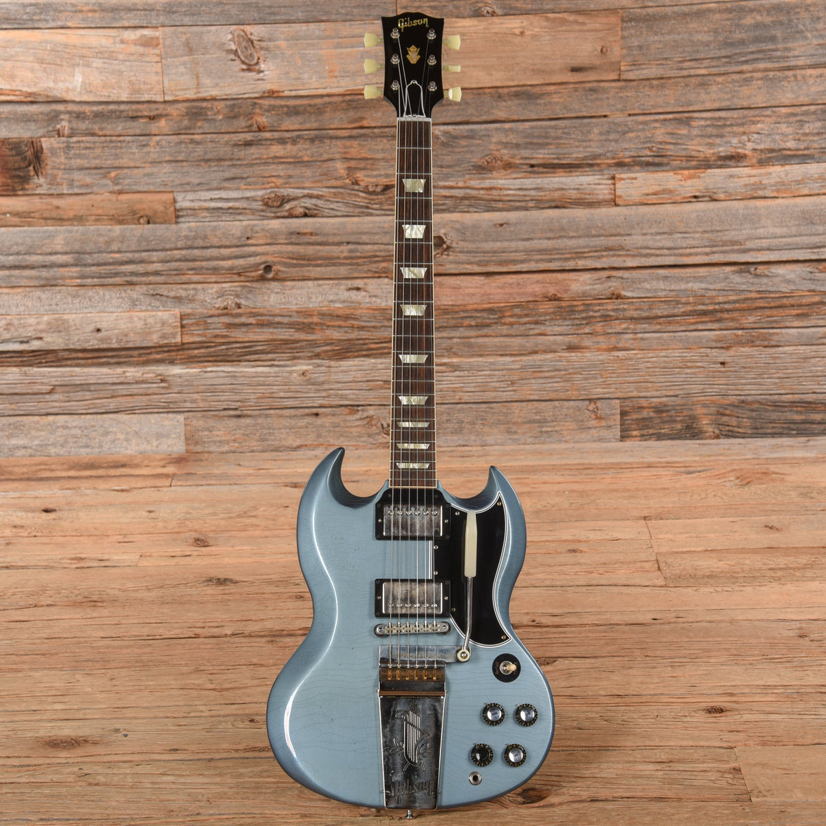 Gibson Custom Murphy Lab 64 SG Standard Reissue Light Aged Pelham Blue 2020 - View 4 | MusicMarket