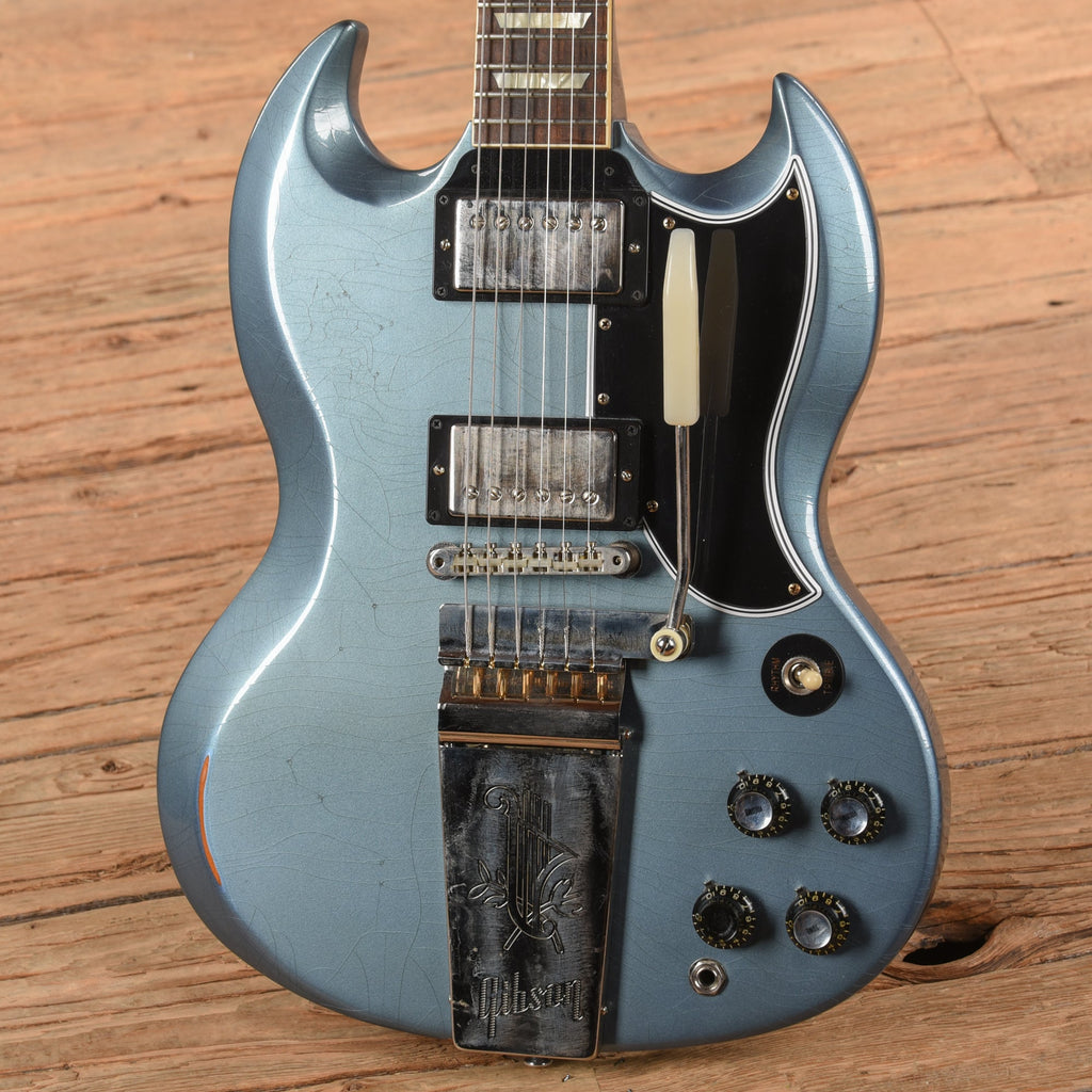 Gibson Custom Murphy Lab 64 SG Standard Reissue Light Aged Pelham Blue 2020 - View 2 | MusicMarket