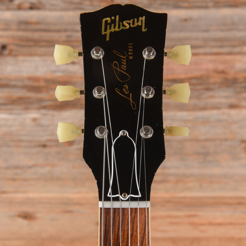 Gibson Custom Painted Over Series '58 Les Paul Standard Reissue Ebony Over Cherry Sunburst 2017 - View 6 | MusicMarket