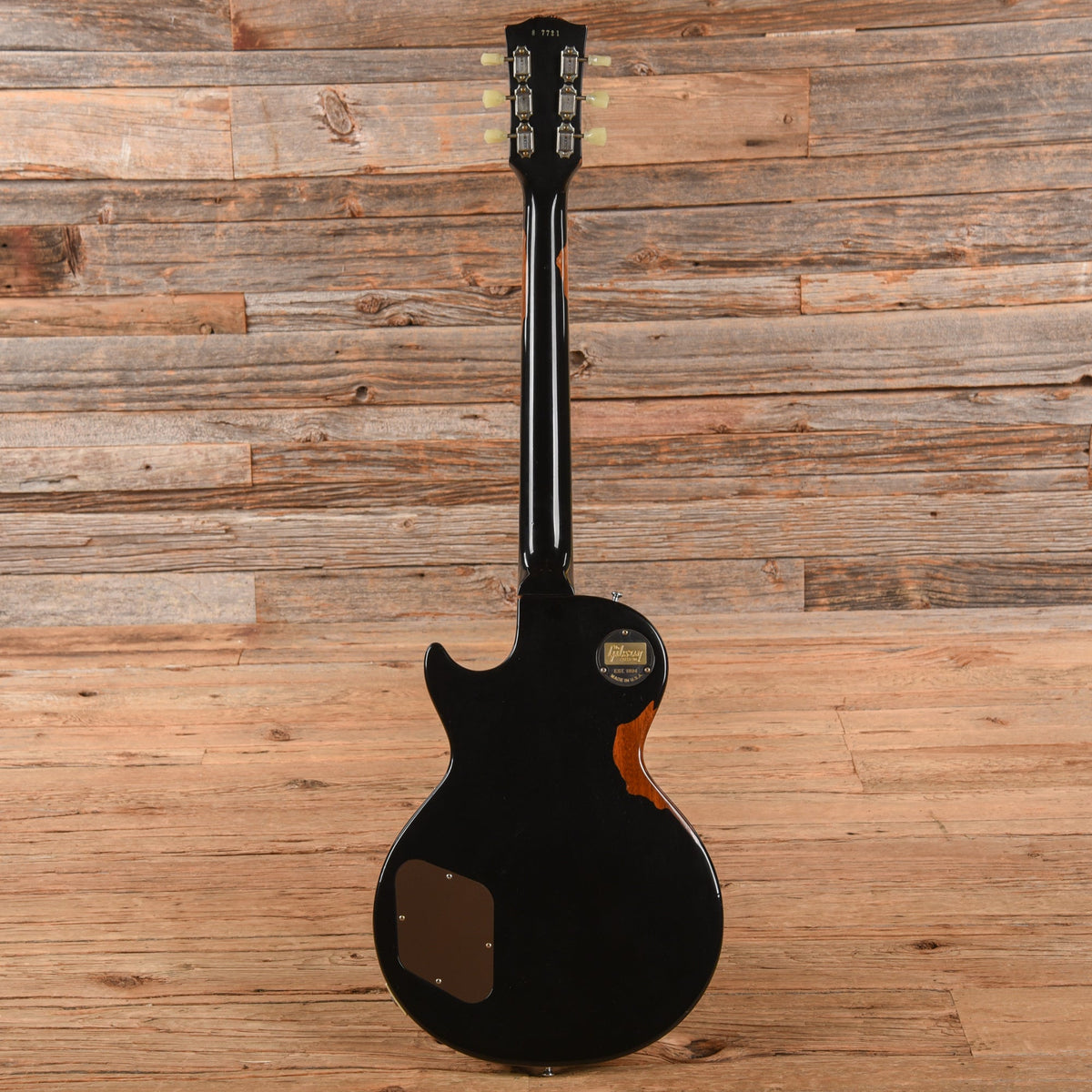 Gibson Custom Painted Over Series '58 Les Paul Standard Reissue Ebony Over Gold 2017 - View 5 | MusicMarket