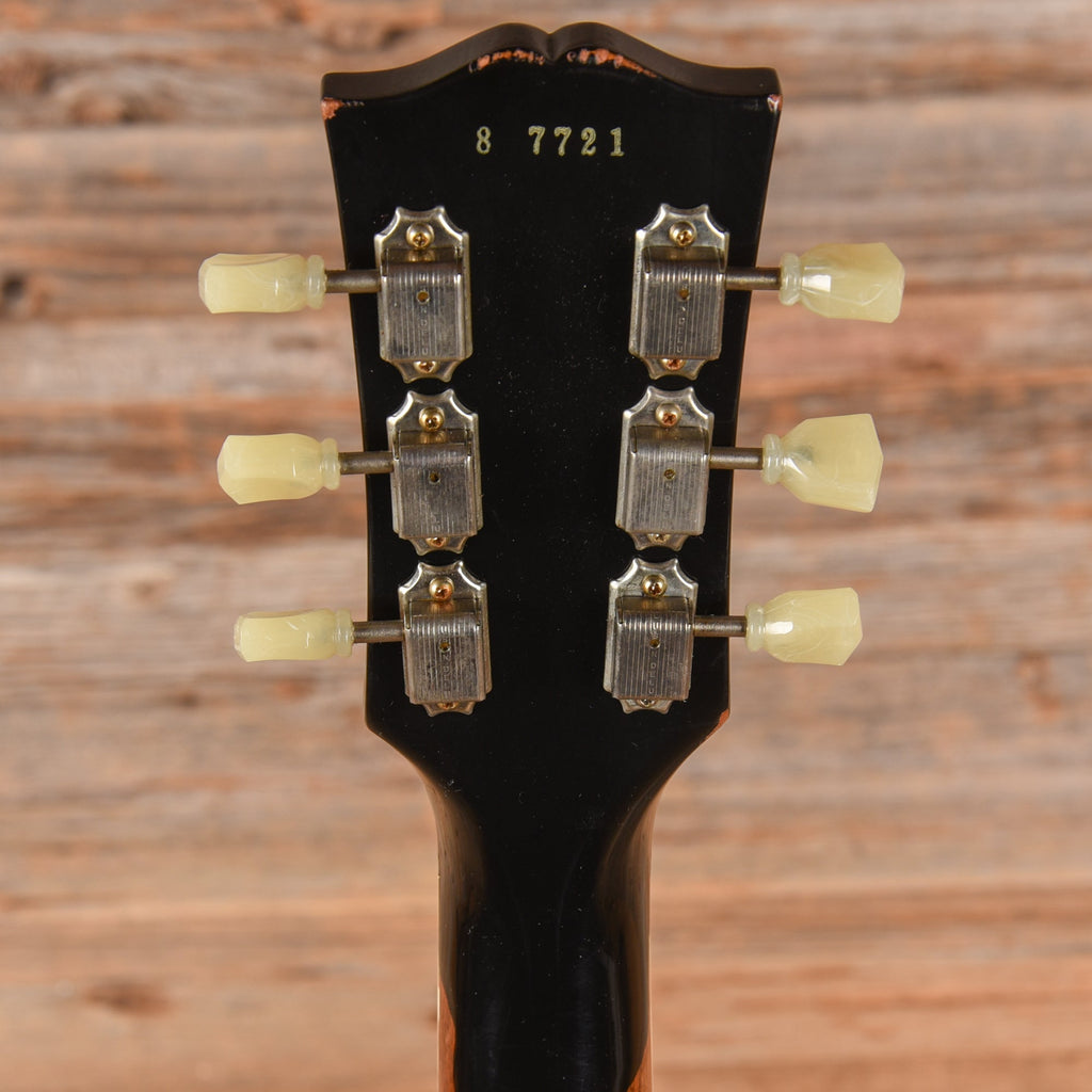 Gibson Custom Painted Over Series '58 Les Paul Standard Reissue Ebony Over Gold 2017 - View 7 | MusicMarket