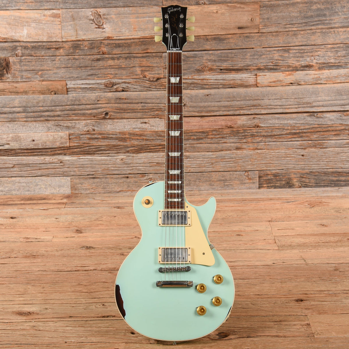 Gibson Custom Painted Over Series '58 Les Paul Standard Reissue Kerry Green Over Dark Sunburst 2017 - View 4 |