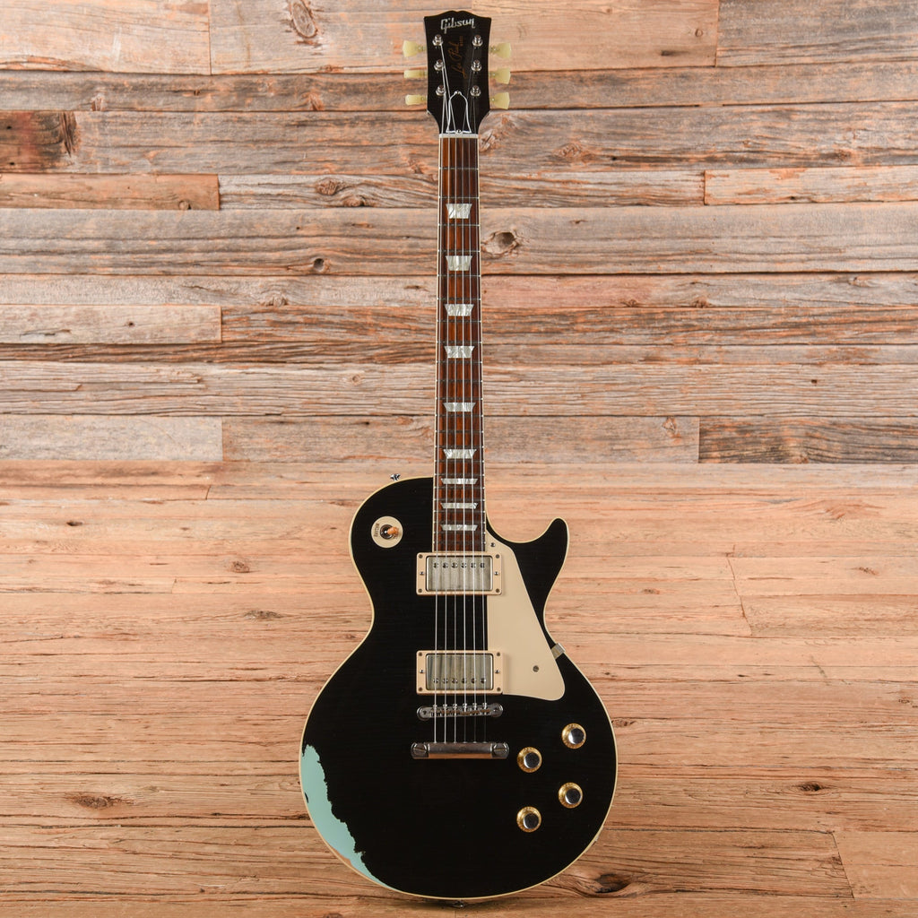 Gibson Custom Painted Over Series '60 Les Paul Standard Reissue Ebony Over Kerry Green 2016 - View 4 | MusicMarket