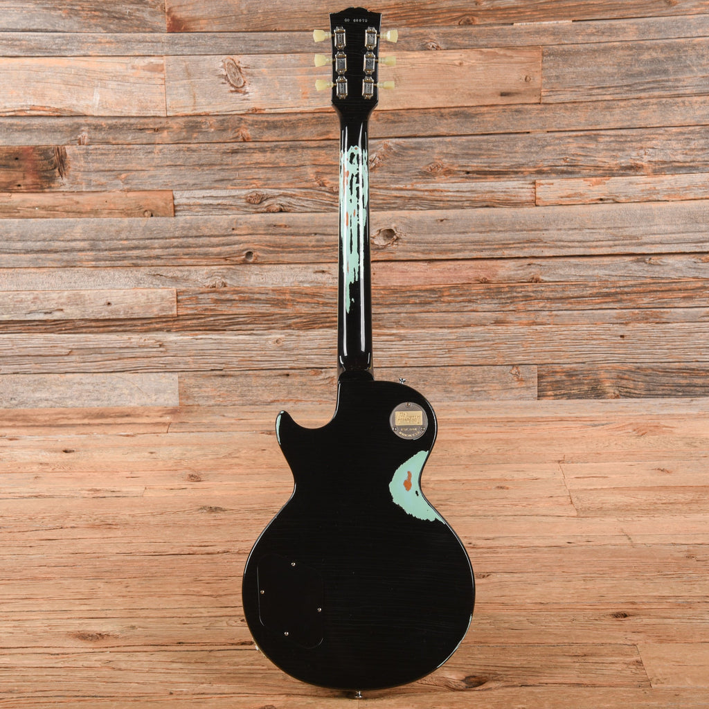Gibson Custom Painted Over Series '60 Les Paul Standard Reissue Ebony Over Kerry Green 2016 - View 5 | MusicMarket