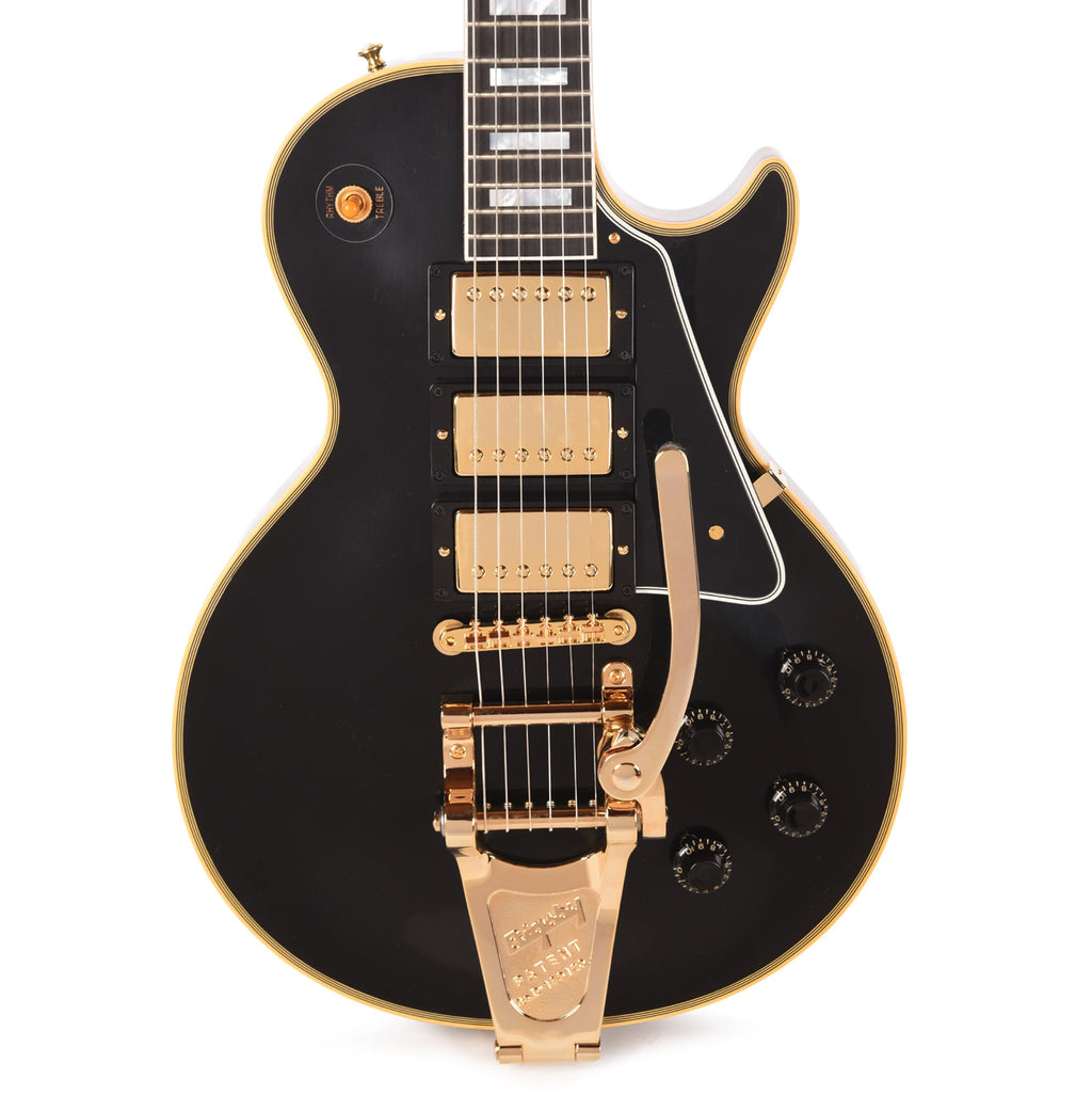 Gibson Custom Shop 1957 Les Paul Custom Reissue 3-Pickup Ebony VOS GH w/Bigsby - View 2 | MusicMarket