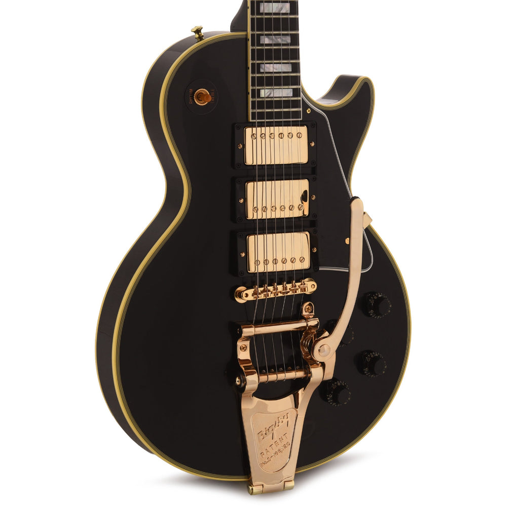 Gibson Custom Shop 1957 Les Paul Custom Reissue 3-Pickup Ebony VOS GH w/Bigsby - MusicMarket
