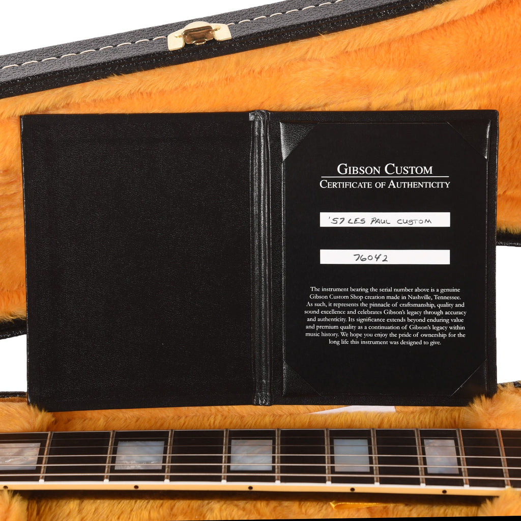 Gibson Custom Shop 1957 Les Paul Custom Reissue 3-Pickup Ebony VOS GH w/Bigsby - View 9 | MusicMarket