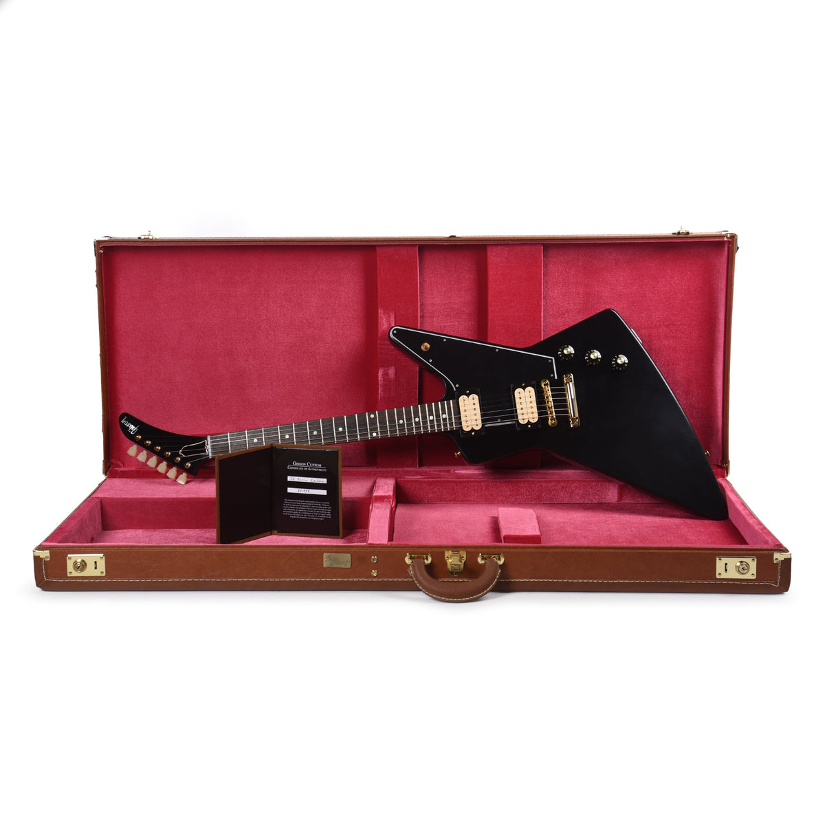 Gibson Custom Shop 1958 Korina Explorer Ebony VOS w/Black Pickguard - View 9 | MusicMarket