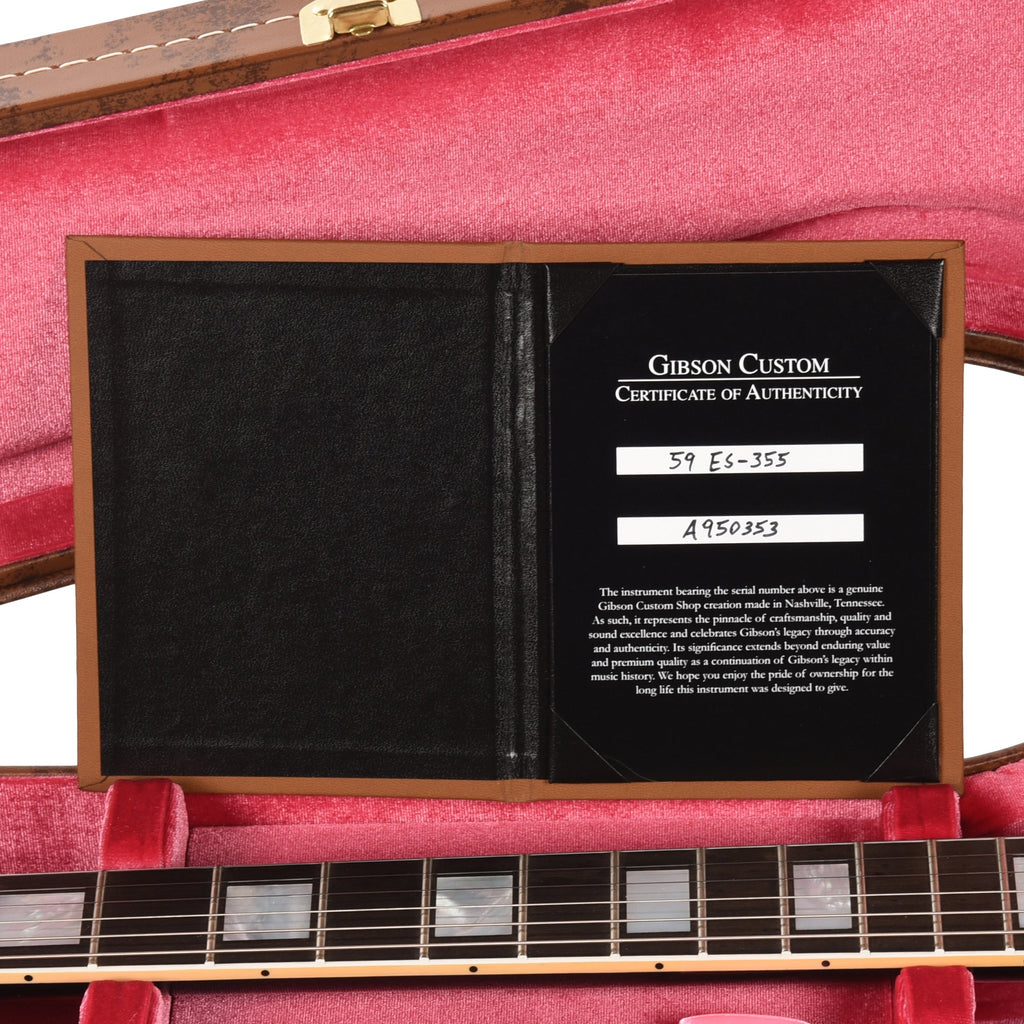 Gibson Custom Shop 1959 ES-355 Reissue Stop Bar Ebony VOS - View 9 | MusicMarket