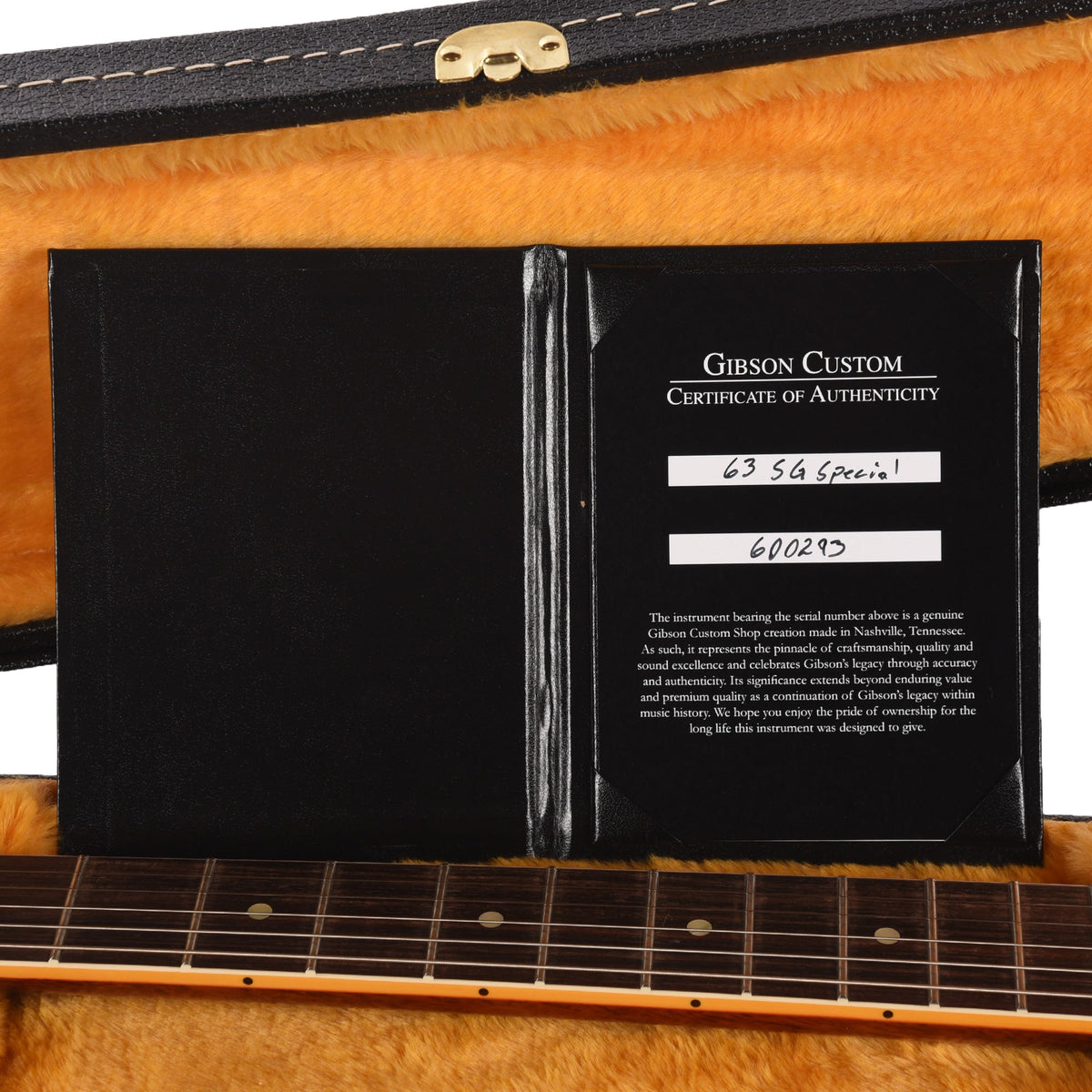 Gibson Custom Shop 1963 SG Special Reissue Lightning Bar Cherry Red VOS - View 9 | MusicMarket