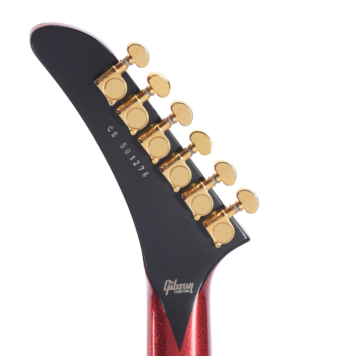 Gibson Custom Shop Explorer Custom "CME Spec" Antique Red Sparkle VOS w/Black Stinger - View 7 | MusicMarket