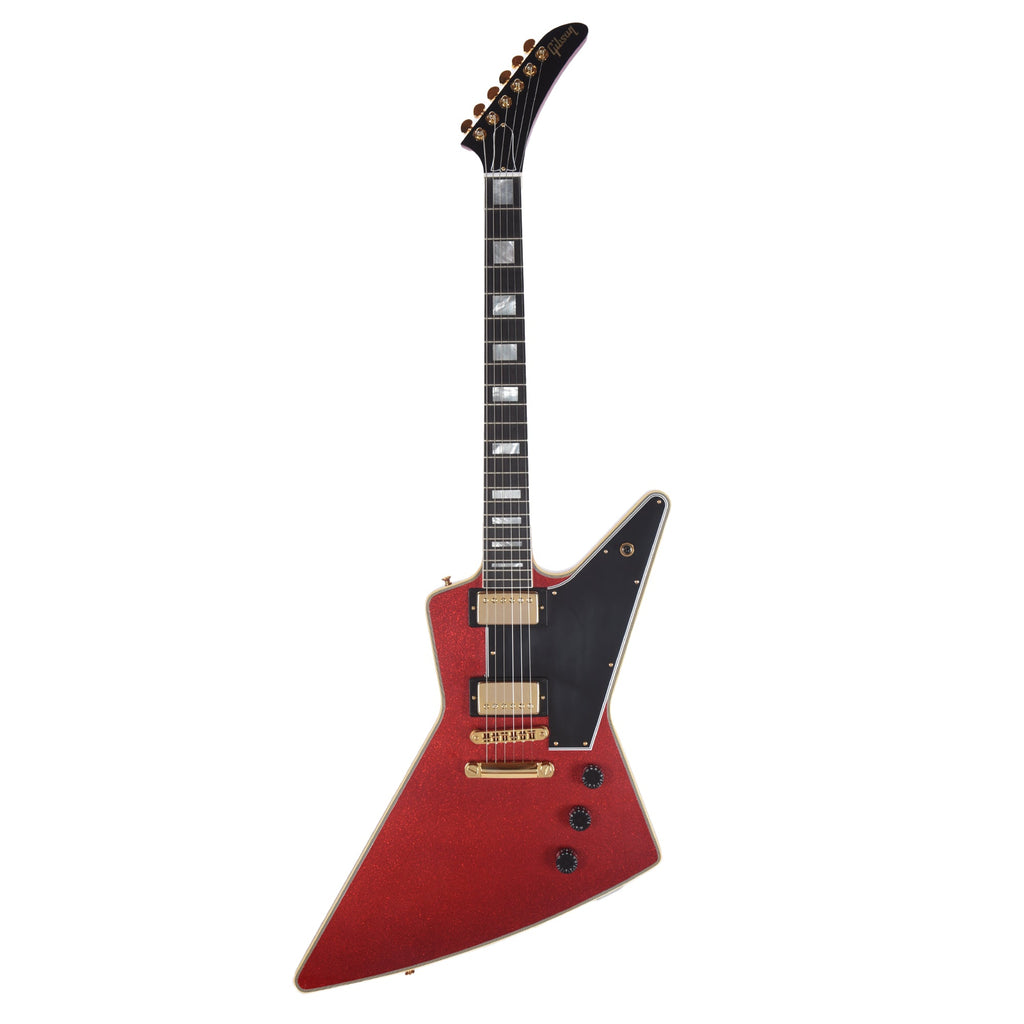 Gibson Custom Shop Explorer Custom "CME Spec" Antique Red Sparkle VOS w/Black Stinger - View 4 | MusicMarket