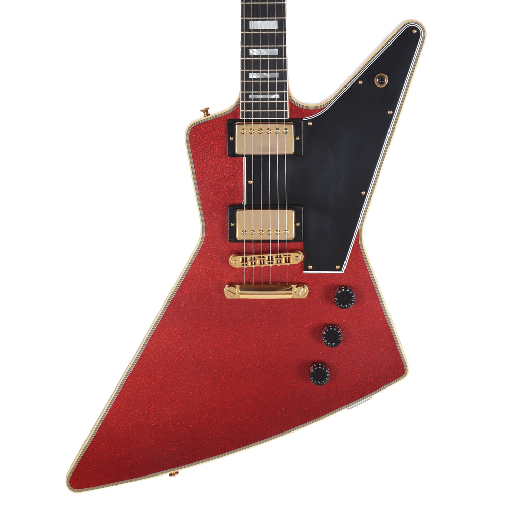 Gibson Custom Shop Explorer Custom "CME Spec" Antique Red Sparkle VOS w/Black Stinger - View 2 | MusicMarket