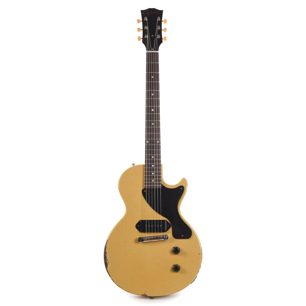 Gibson Custom Shop Murphy Lab 1957 Les Paul Junior Single Cut Reissue TV Yellow Heavy Aged - View 4 | MusicMarket
