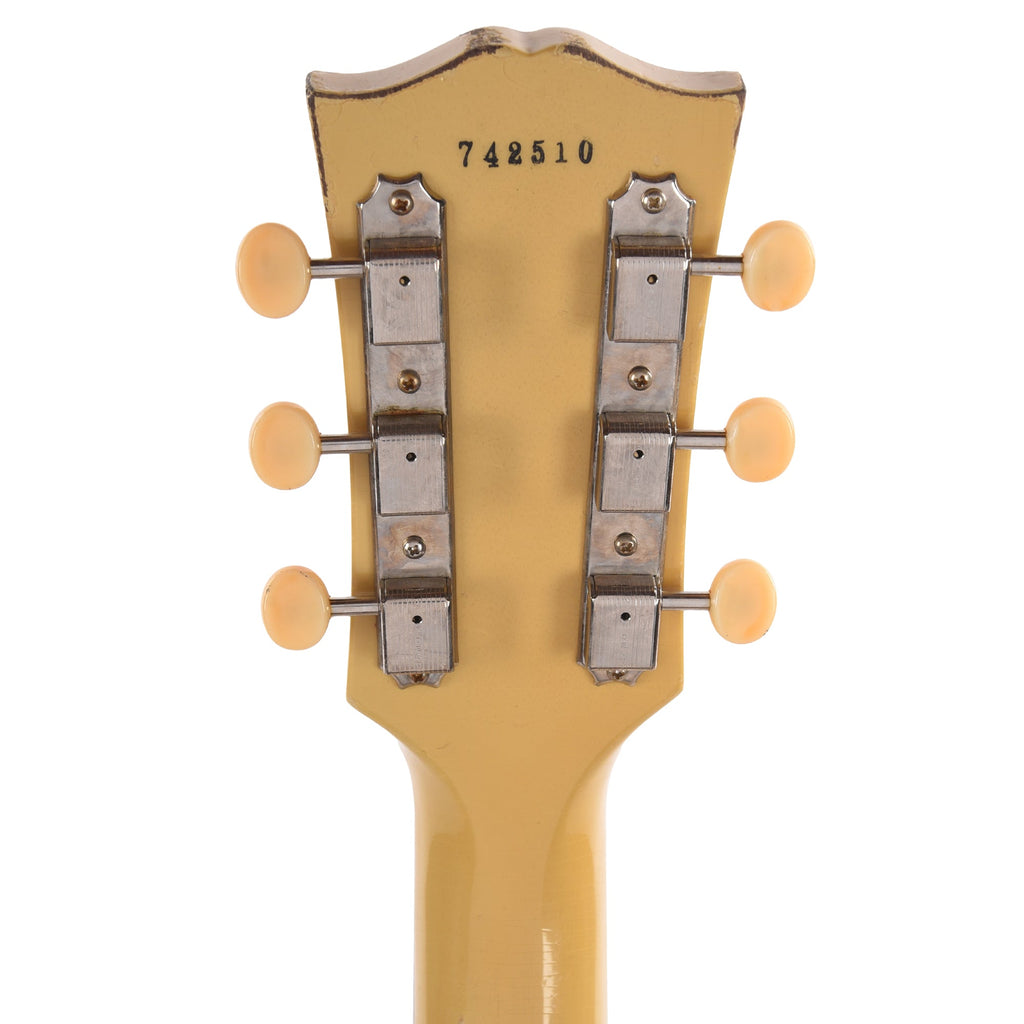 Gibson Custom Shop Murphy Lab 1957 Les Paul Junior Single Cut Reissue TV Yellow Heavy Aged - View 7 | MusicMarket