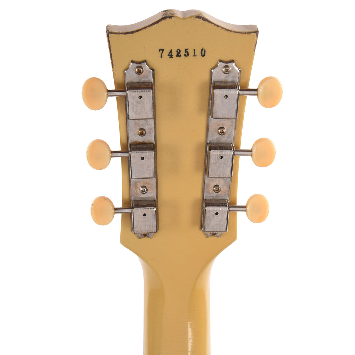 Gibson Custom Shop Murphy Lab 1957 Les Paul Junior Single Cut Reissue TV Yellow Heavy Aged - View 7 | MusicMarket