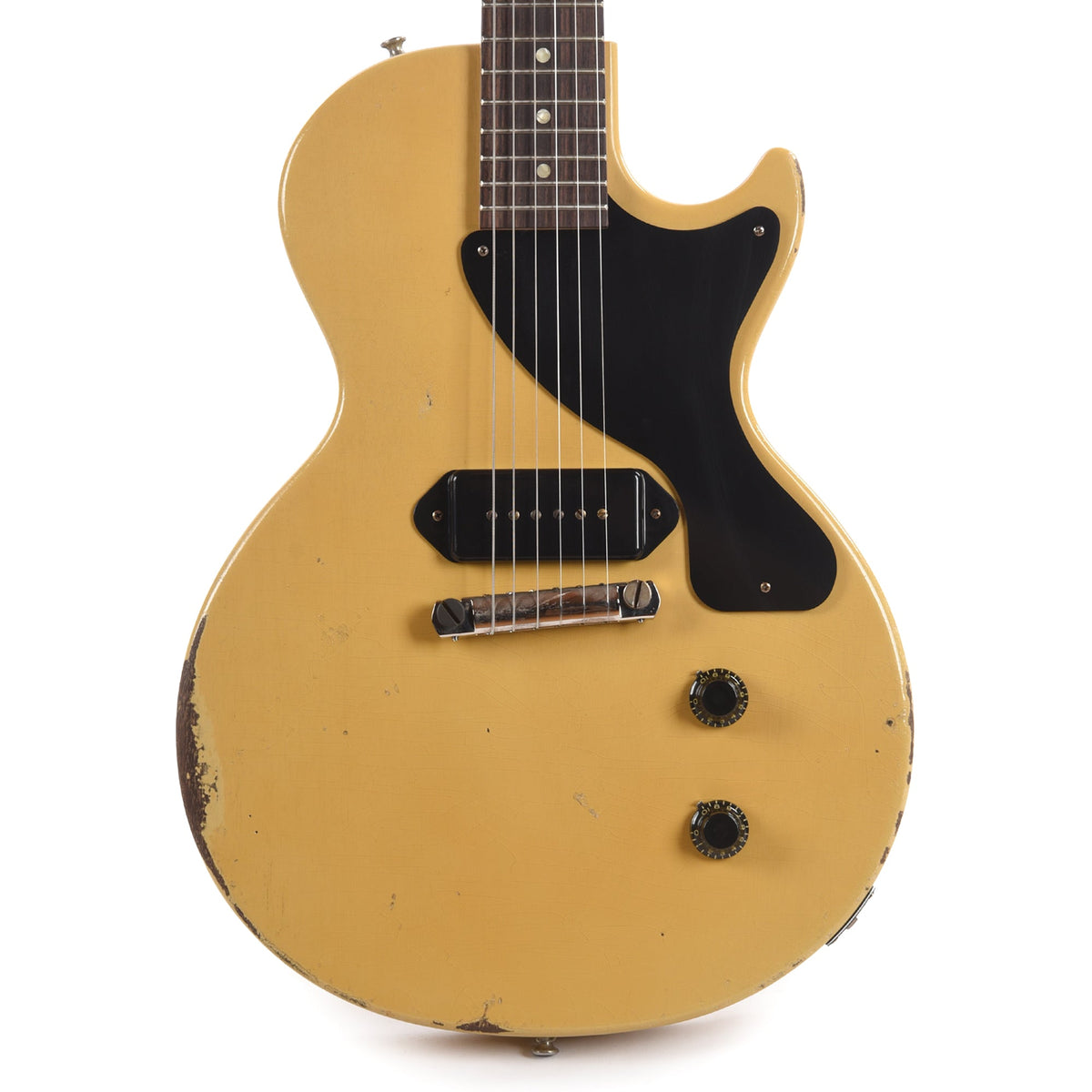 Gibson Custom Shop Murphy Lab 1957 Les Paul Junior Single Cut Reissue TV Yellow Heavy Aged - View 2 | MusicMarket