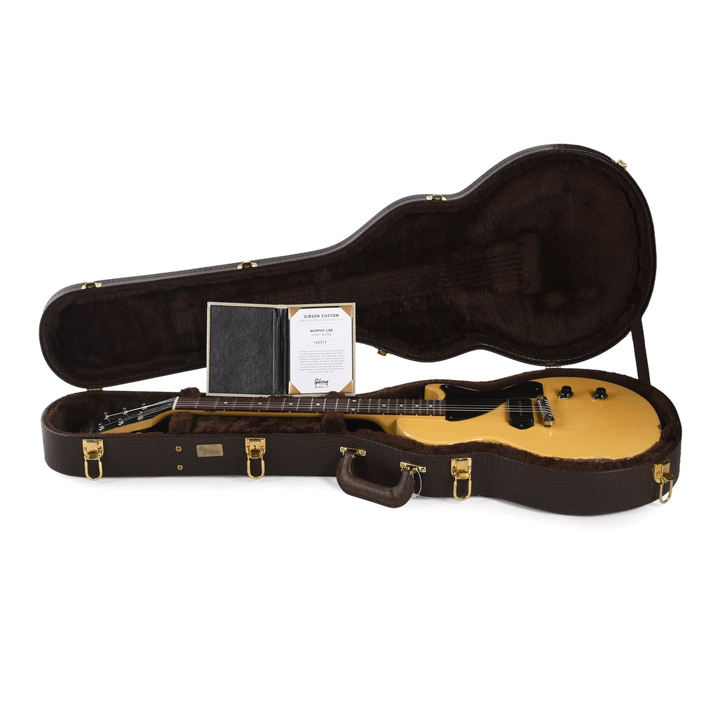 Gibson Custom Shop Murphy Lab 1957 Les Paul Junior Single Cut Reissue TV Yellow Heavy Aged - View 8 | MusicMarket
