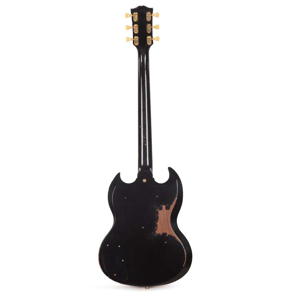 Gibson Custom Shop Murphy Lab 1961 LP/SG Standard "CME Spec" Heavy Antique Ebony Heavy Aged w/Maestro Vibrola -