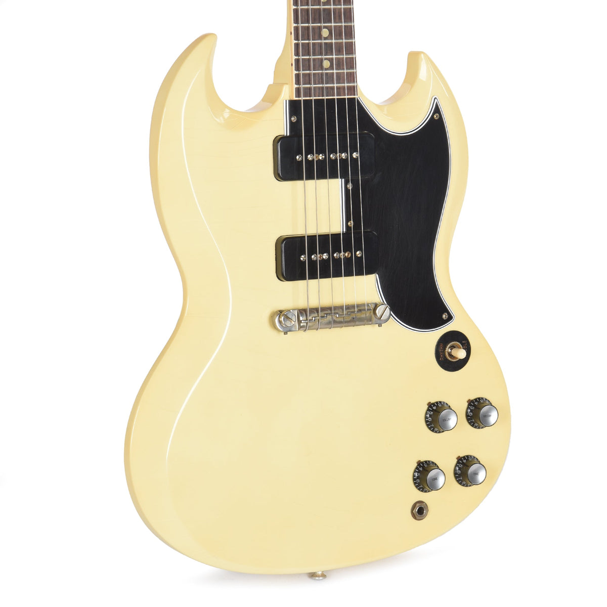 Gibson Custom Shop Murphy Lab 1963 SG Special Reissue Classic White Ultra Light Aged w/Lightning Bar - MusicMarket