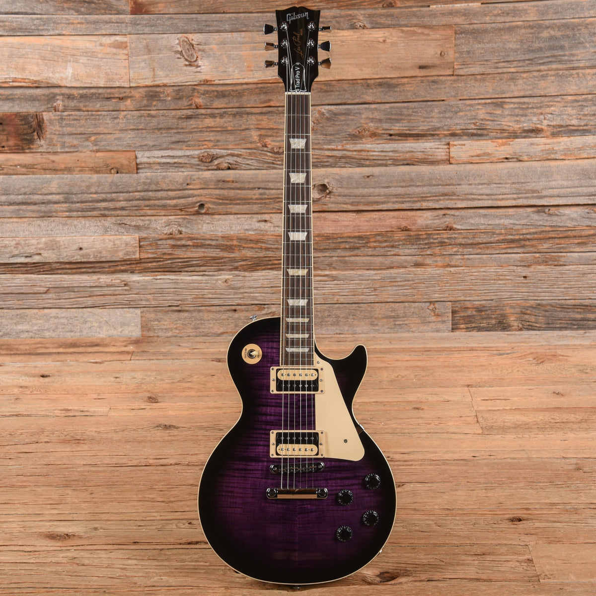 Gibson Les Paul Trad Pro V Purple Burst 2024 - View 4 | MusicMarket
