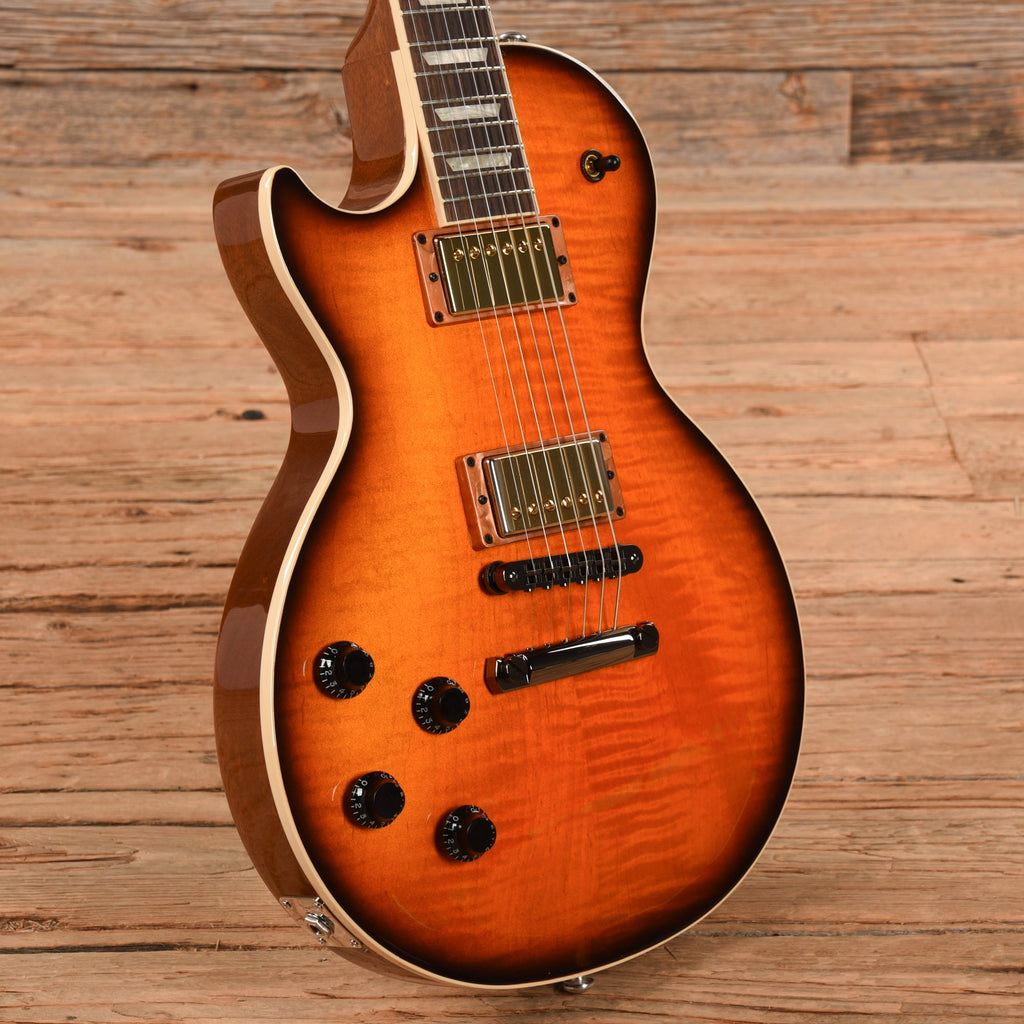 Gibson Mod Shop Les Paul Standard Orange Sparkle Burst 2022 LEFTY - View 2 | MusicMarket
