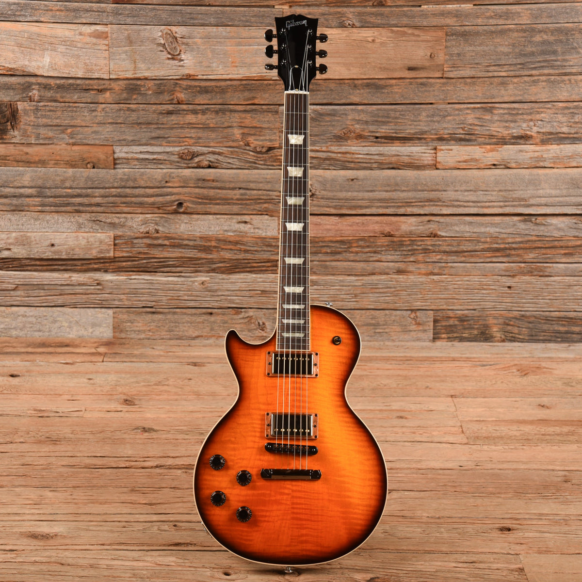 Gibson Mod Shop Les Paul Standard Orange Sparkle Burst 2022 LEFTY - View 4 | MusicMarket