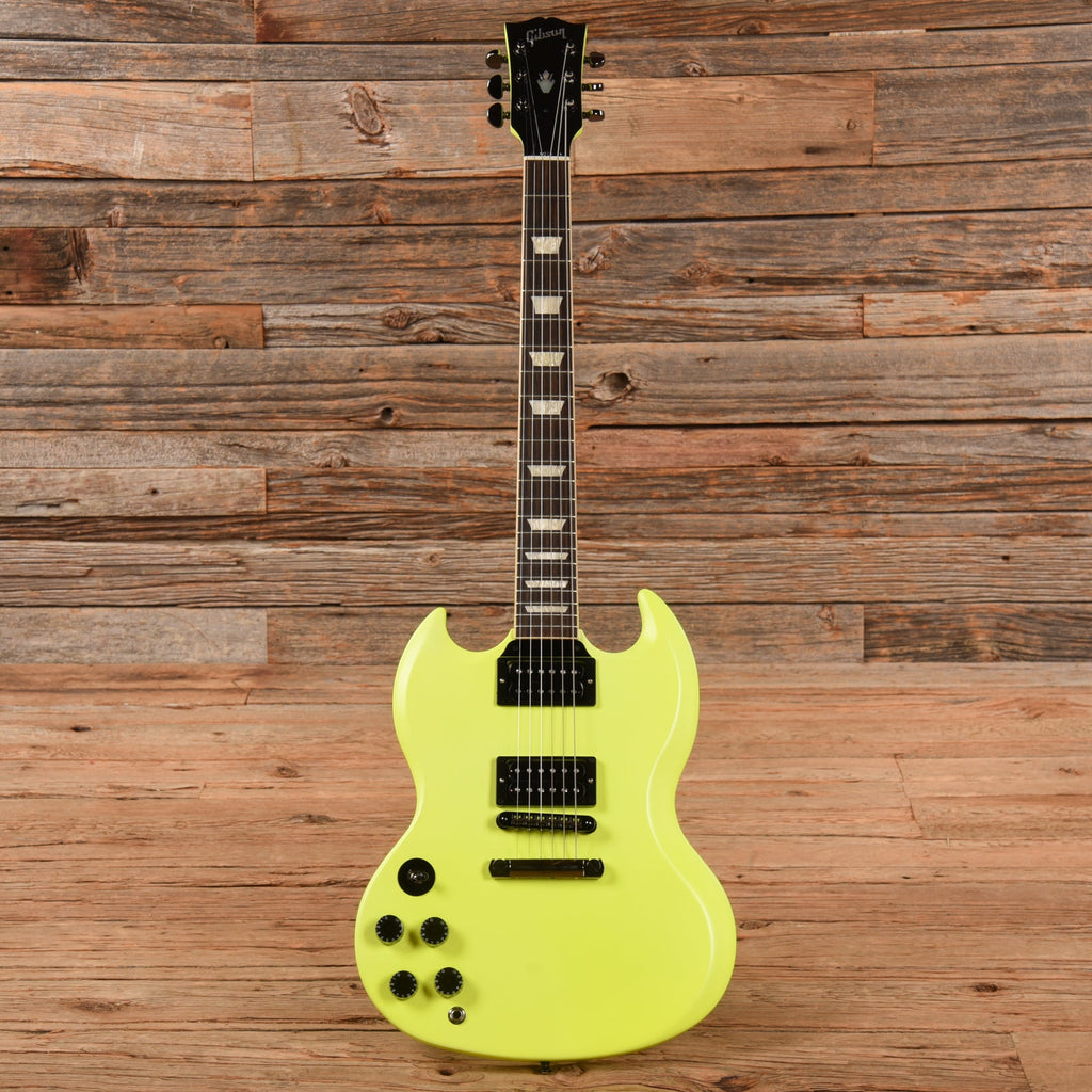 Gibson Mod Shop SG Standard Uranium Yellow 2021 LEFTY - View 4 | MusicMarket