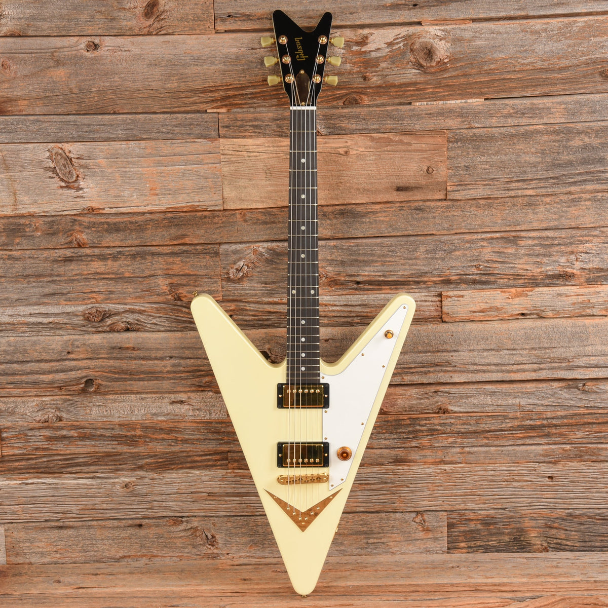 Gibson Reverse Flying V White - Dave Amato of REO Speedwagon - View 4 | MusicMarket