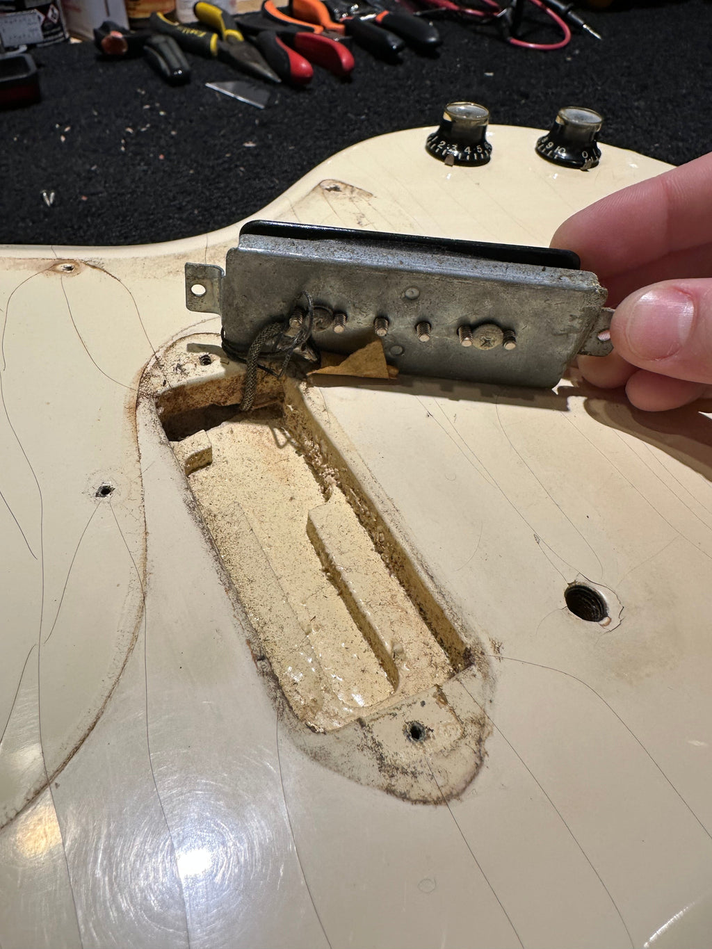 Gibson SG Junior Polaris White 1965 - View 14 | MusicMarket