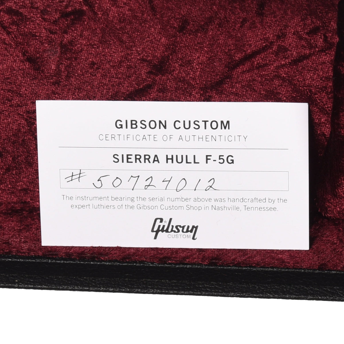 Gibson Custom Shop Sierra Hull F-5G Sierra Burst VOS Varnish - View 9 | MusicMarket
