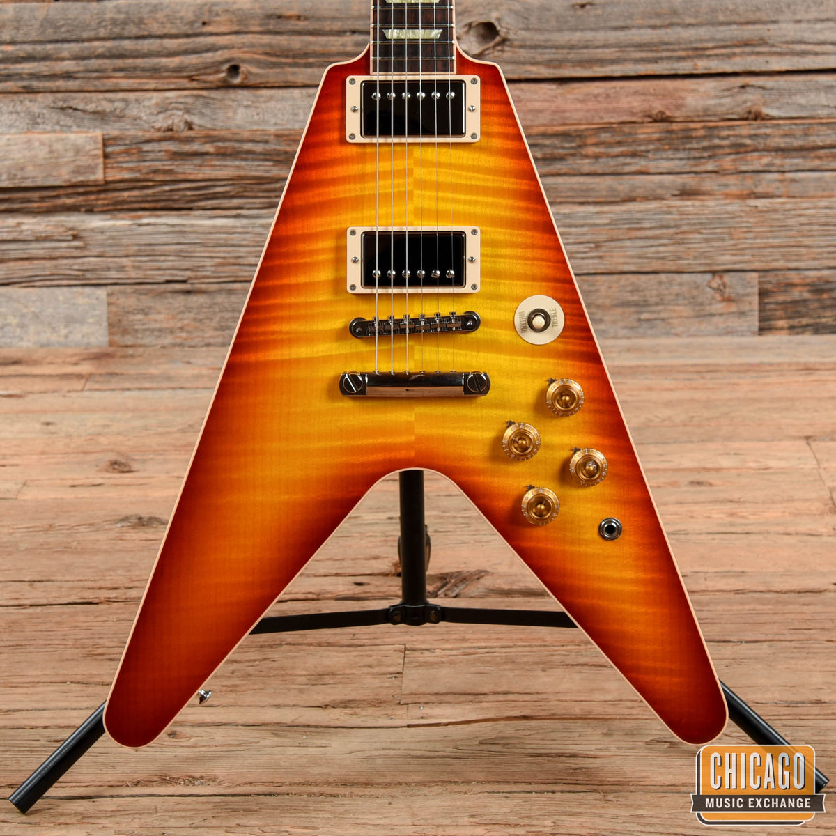 Gibson Custom Flying V Standard Washed Cherry - View 3 | MusicMarket