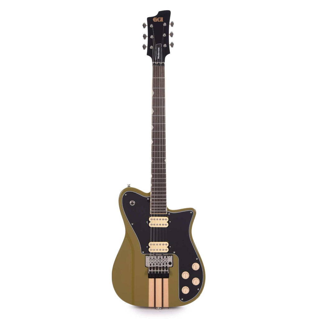GCI Modernist Guitar Gloss Olive Drab Wings - View 4 | MusicMarket