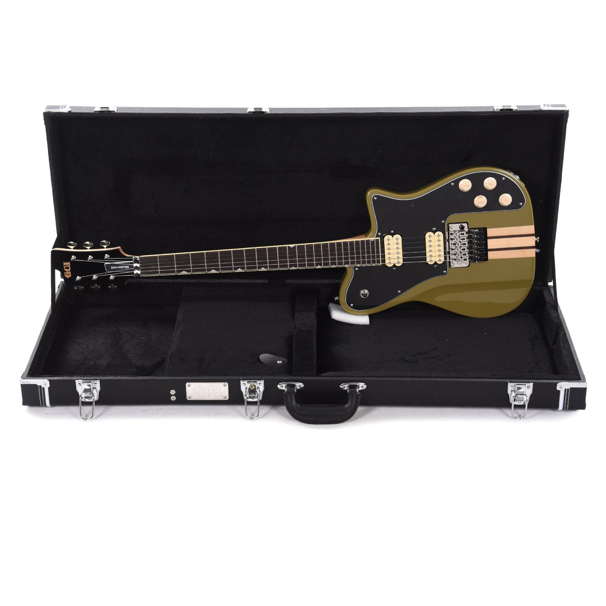 GCI Modernist Guitar Gloss Olive Drab Wings - View 10 | MusicMarket