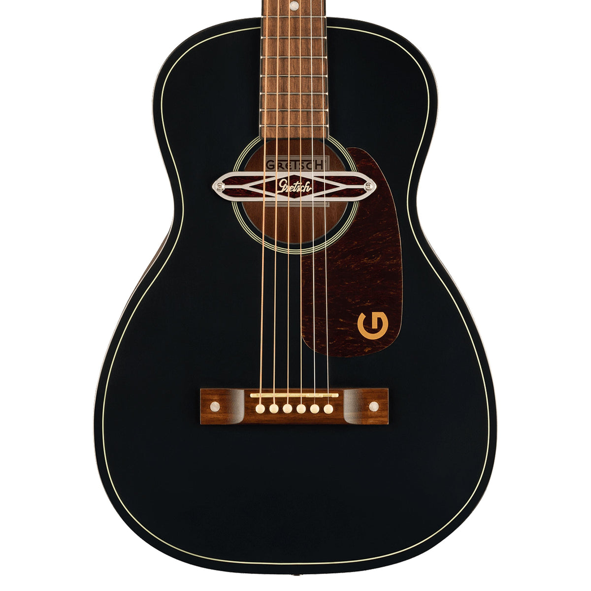 Gretsch Deltoluxe Parlor Acoustic Guitar Black Top - MusicMarket