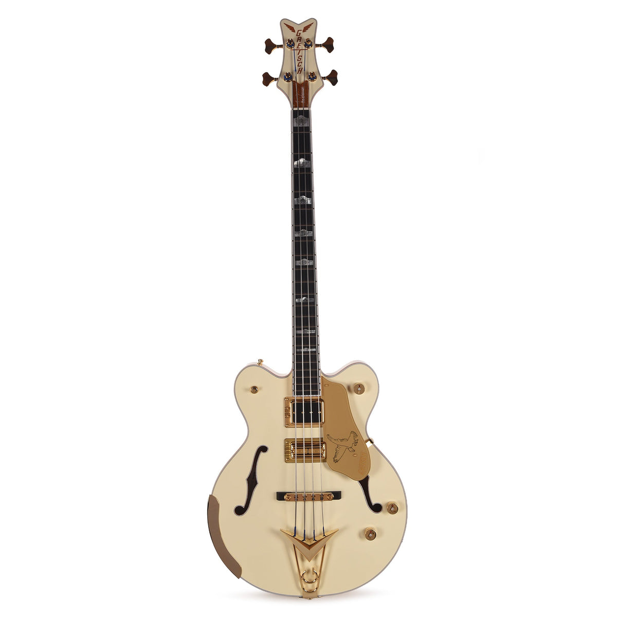 Gretsch G6136B-TP Tom Petersson Signature Falcon 4-String Bass Aged White Lacquer - View 4 | MusicMarket