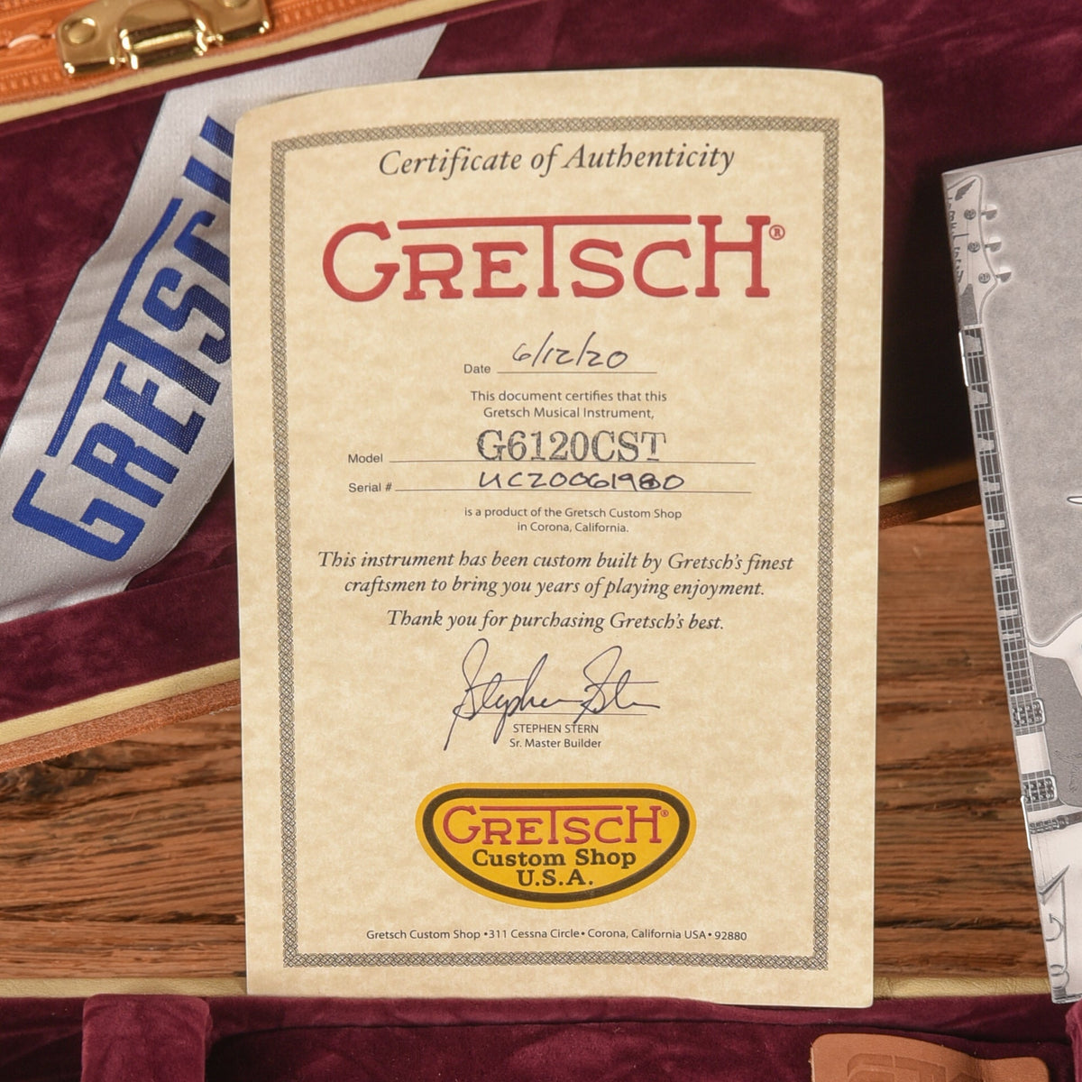 Gretsch Custom Shop G6120CST Nashville Relic Master Built by Stephen Stern Orange 2020 - View 10 | MusicMarket