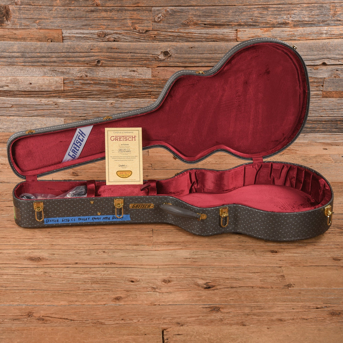 Gretsch Custom Shop G6136-55 Paisley Falcon Relic Master Built by Gonzalo Madrigal Candy Apple Burst 2025 - View 9