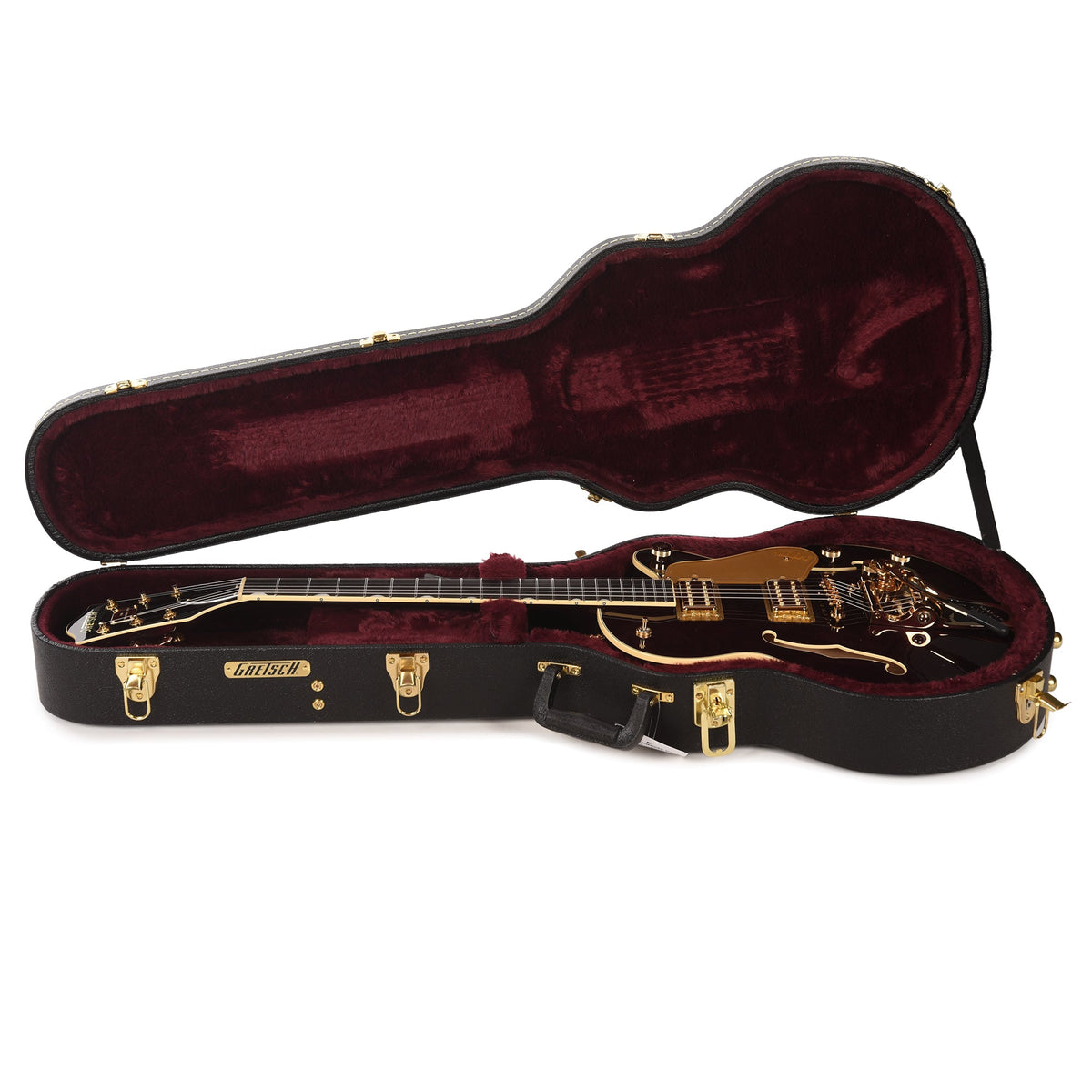 Gretsch Broadkaster Jr. LX Center Block with String-Thru Bigsby and Gold Hardware Blackberry - View 8 | MusicMarket