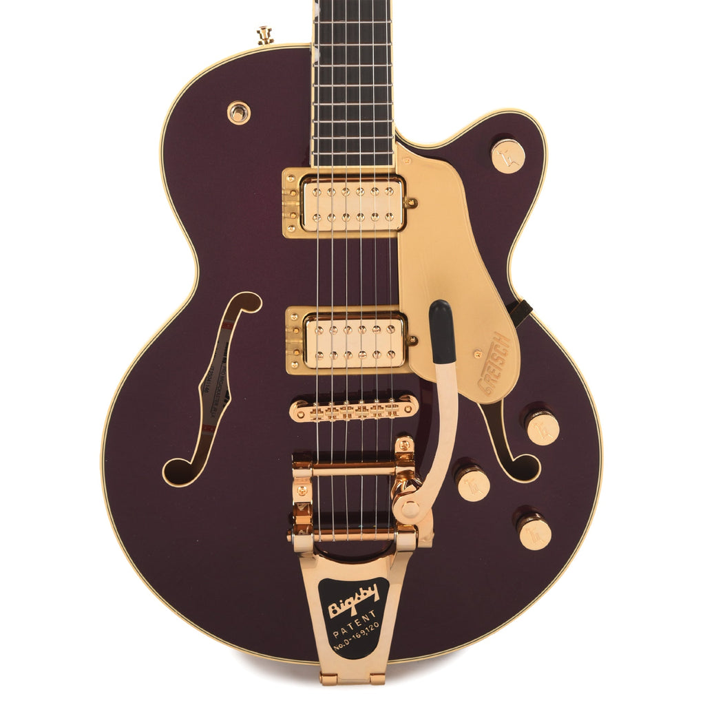 Gretsch Broadkaster Jr. LX Center Block with String-Thru Bigsby and Gold Hardware Blackberry - View 2 | MusicMarket